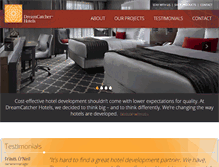 Tablet Screenshot of dreamcatcherhotels.com
